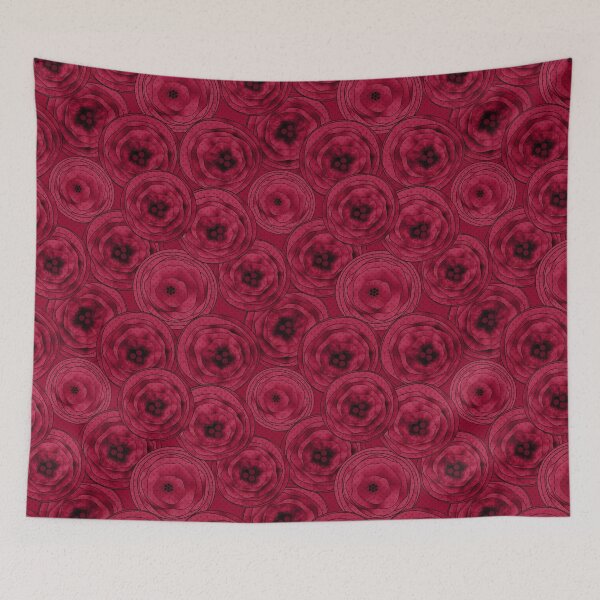 Item preview, Red corduroy grunge floral pattern designed and sold by fuzzyfox.