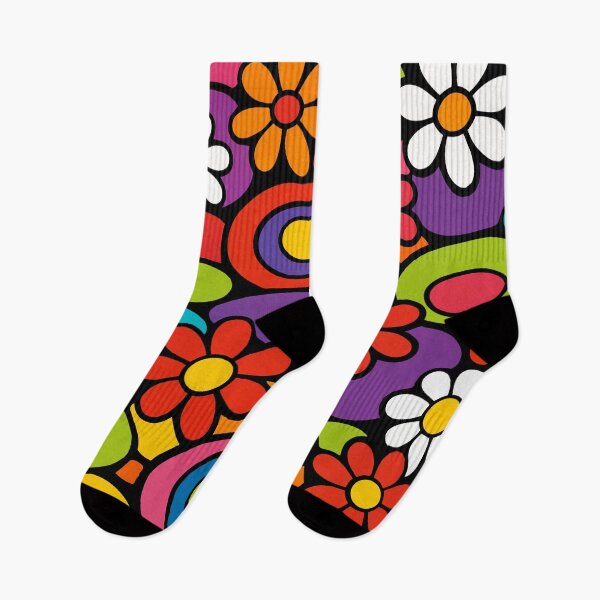 Item preview, 70s Retro Flower Power - Groovy Psychedelic Waves & Boho Floral Pattern designed and sold by Far Out Goods.