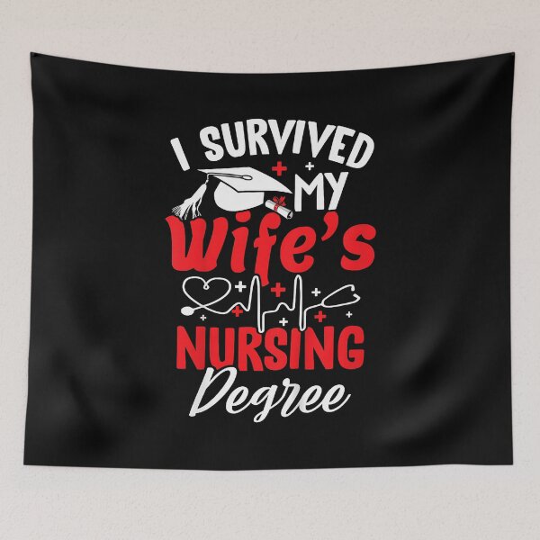 Item preview, i survived my wife's nursing degree graduation graduate designed and sold by Goleon12.
