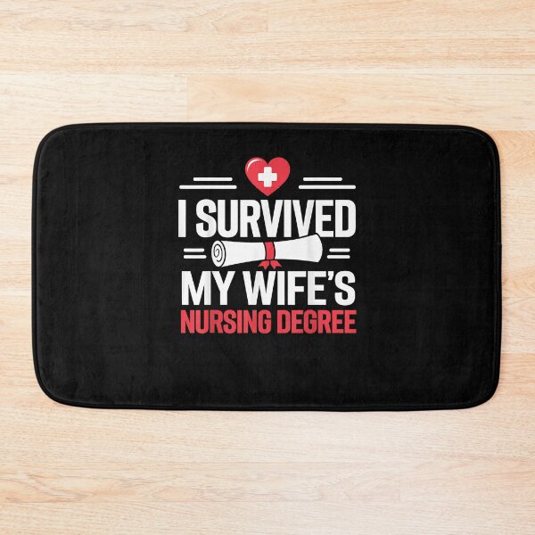 Item preview, I Survived My Wife's Nursing Degree Nurse RN Graduation designed and sold by Goleon12.