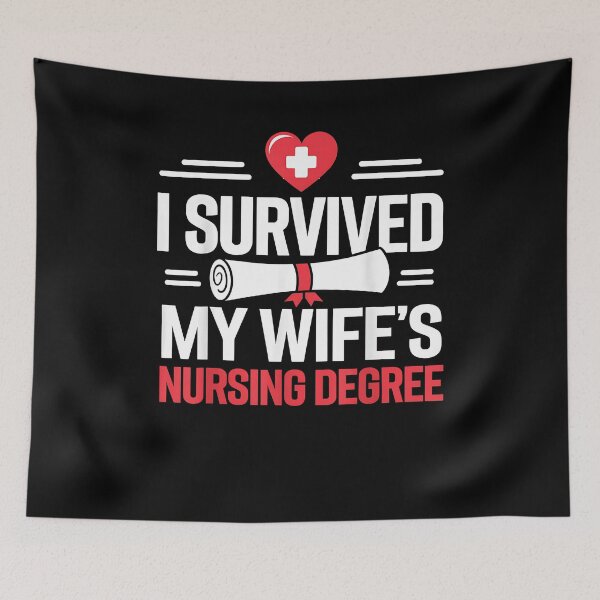 Item preview, I Survived My Wife's Nursing Degree Nurse RN Graduation designed and sold by Goleon12.