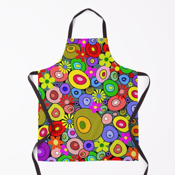 Item preview, Retro 60s Groovy Flower Power & Abstract Mod Stones Pattern designed and sold by Far Out Goods.