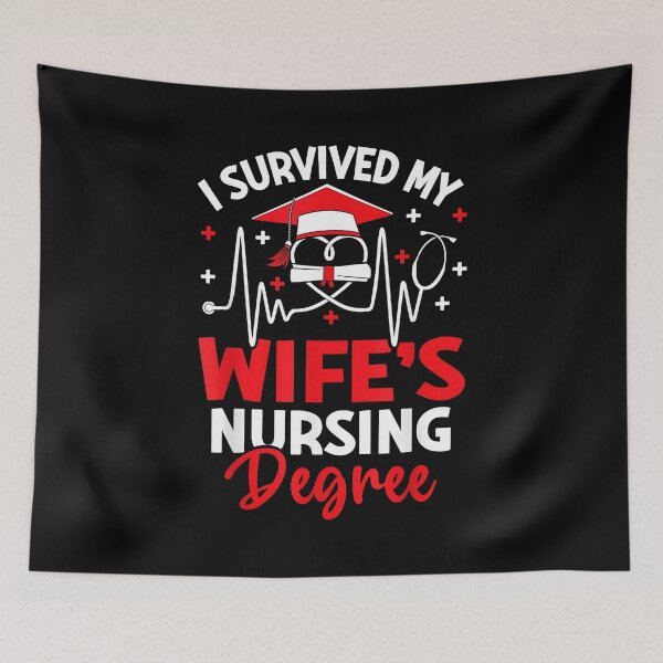 Item preview, i survived my wife's nursing degree graduation gifts designed and sold by Goleon12.