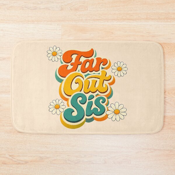Item preview, Retro Far Out Sis - Groovy 70s Vintage Daisy Aesthetic designed and sold by Far Out Goods.