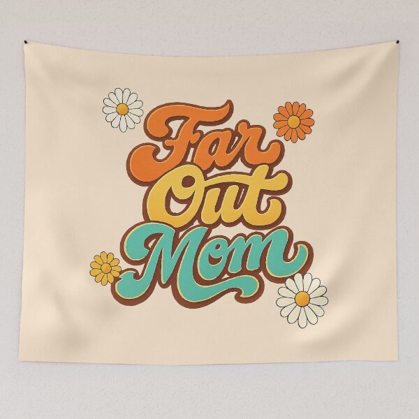 Item preview, Retro Far Out Mom - Groovy 70s Vintage Daisy Aesthetic designed and sold by Far Out Goods.