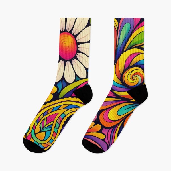 Item preview, Vibrant Groovy Flower Power – Retro 70s Psychedelic Floral Pop Art designed and sold by Far Out Goods.