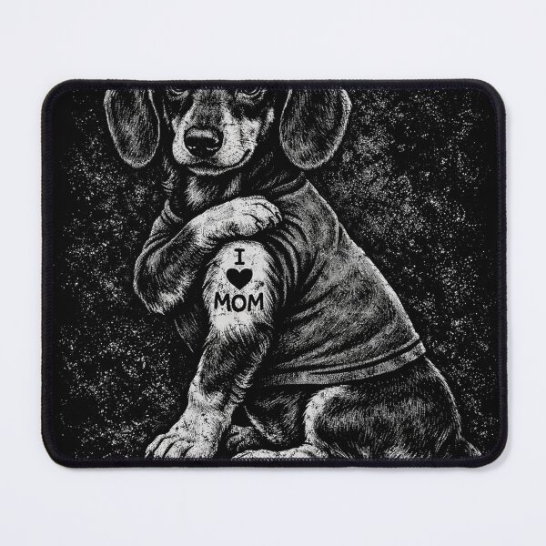 Item preview, Cute Dachshund I Love Mom Tattoo Funny Dog Lover Gift designed and sold by will freed18.