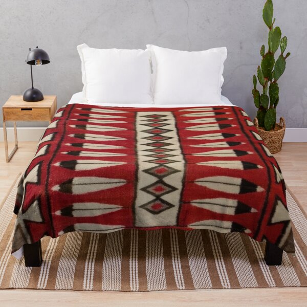 Item preview, Navajo Arrow Tapestry Throw | Printed on Both Sides | c.1921 Textile Reproduction | Rustic Earth Tone Decor (vertical) designed and sold by Big Bang Canvas.