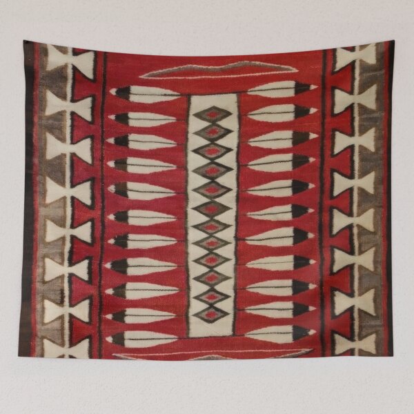 Item preview, Navajo Arrow Tapestry Throw | Printed on Both Sides | c.1921 Textile Reproduction | Rustic Earth Tone Decor (vertical) designed and sold by Big Bang Canvas.