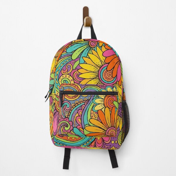 Item preview, Retro 70s Psychedelic Floral Garden – Vibrant Groovy Flower Power Art designed and sold by Far Out Goods.