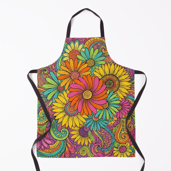 Item preview, Retro 70s Psychedelic Floral Garden – Vibrant Groovy Flower Power Art designed and sold by Far Out Goods.