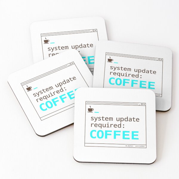 Item preview, System Update Required: Coffee Funny IT Tech Shirt designed and sold by KurtByteStudio.