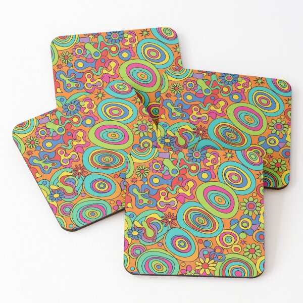 Item preview, Retro 60s 70s Psychedelic Groovy Hippie Flower Power Pattern designed and sold by Far Out Goods.