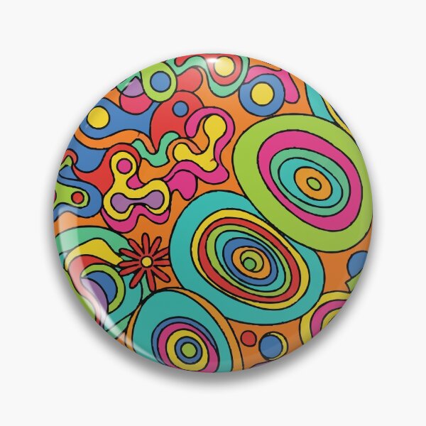 Item preview, Retro 60s 70s Psychedelic Groovy Hippie Flower Power Pattern designed and sold by Far Out Goods.