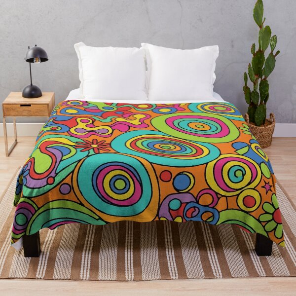 Item preview, Retro 60s 70s Psychedelic Groovy Hippie Flower Power Pattern designed and sold by Far Out Goods.