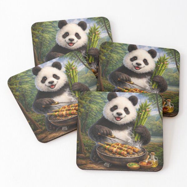 Item preview, Cute Panda Grilling Skewers Sticker designed and sold by jgvisualarts.