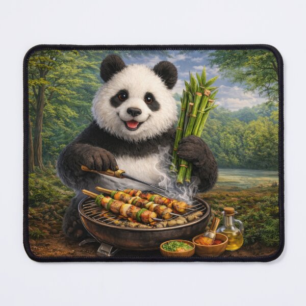 Item preview, Cute Panda Grilling Skewers Sticker designed and sold by jgvisualarts.