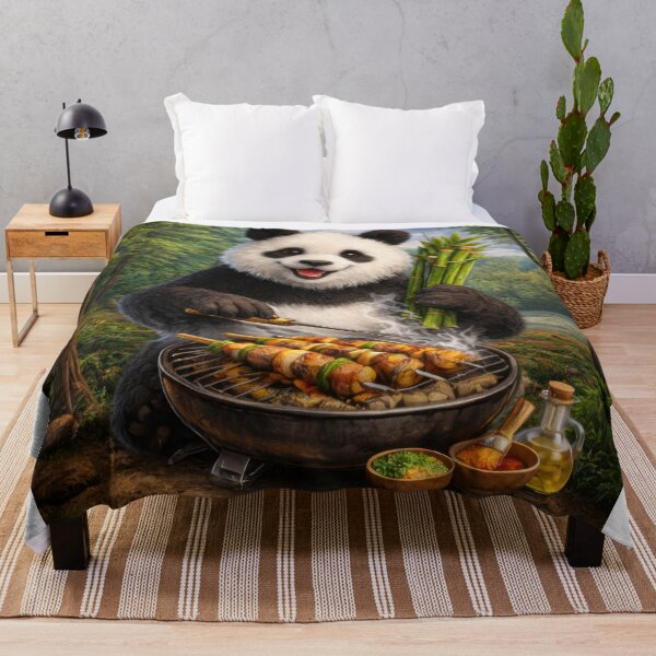 Item preview, Cute Panda Grilling Skewers Sticker designed and sold by jgvisualarts.