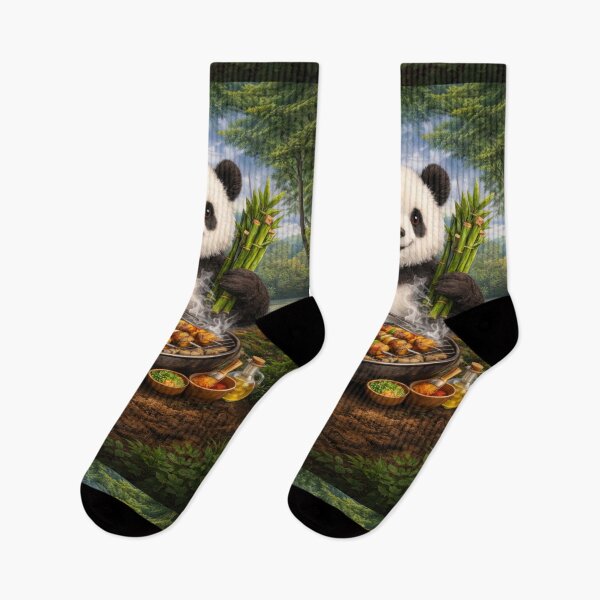 Item preview, Cute Panda Grilling Skewers Sticker designed and sold by jgvisualarts.