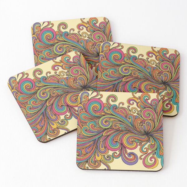 Item preview, 70s Retro Liquid Flow: Abstract Groovy Swirls in Teal and Burnt Orange designed and sold by Far Out Goods.