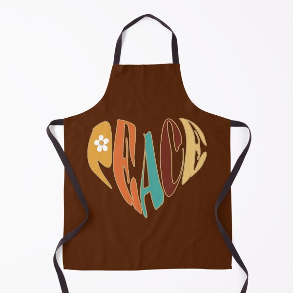 Item preview, Retro Boho Peace Heart – Groovy 70s Floral Typography Design designed and sold by Far Out Goods.
