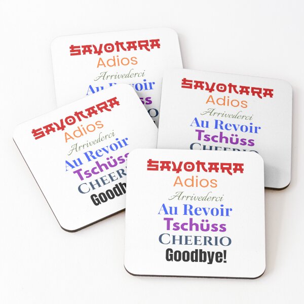 Item preview, Goodbye in Different Languages – Aesthetic Multilingual Farewell Design designed and sold by romelleworks.
