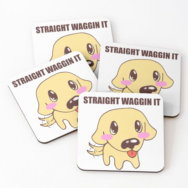 Item preview, Straight Waggin It Cute Dog  designed and sold by RozDrawzBiz.