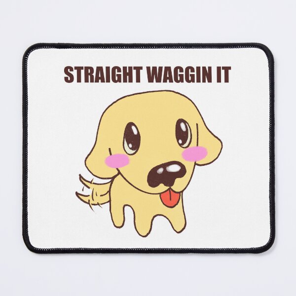 Item preview, Straight Waggin It Cute Dog  designed and sold by RozDrawzBiz.
