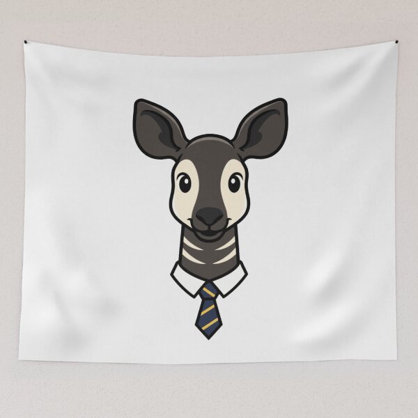 Item preview, Cute Okapi Boss Wearing Business Tie designed and sold by k3rstman1.