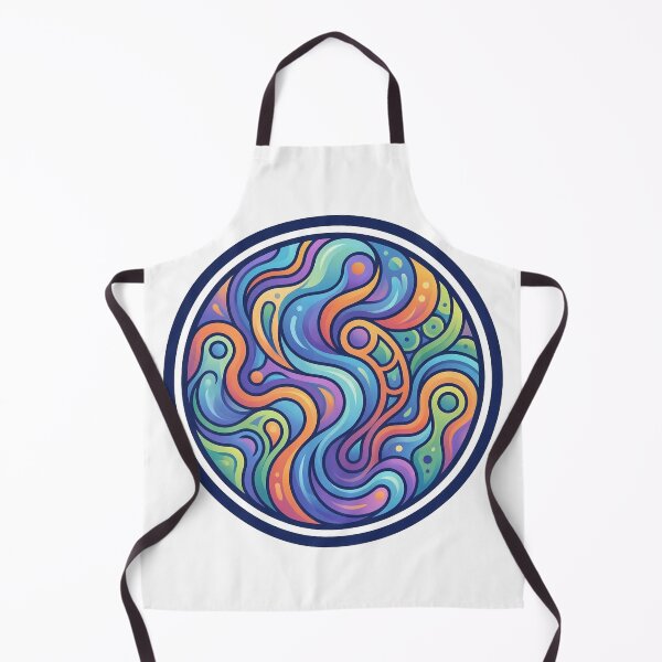 Item preview, Dreamy Liquid Swirl - Vibrant Abstract Psychedelic Badge designed and sold by Robo-toons.