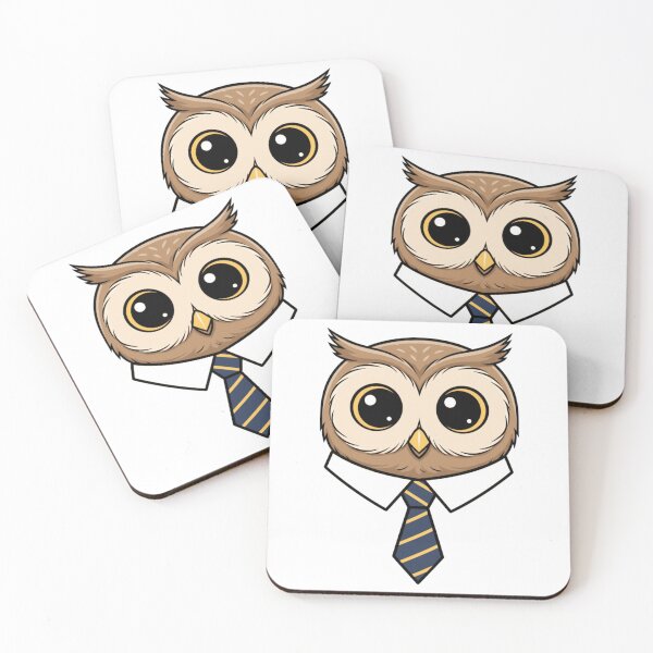 Item preview, Cute Owl Boss Wearing Striped Necktie designed and sold by k3rstman1.