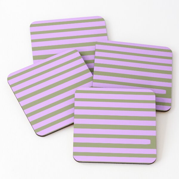 Item preview, minimal retro purple and olive stripes abstract designed and sold by Thetdesigns.
