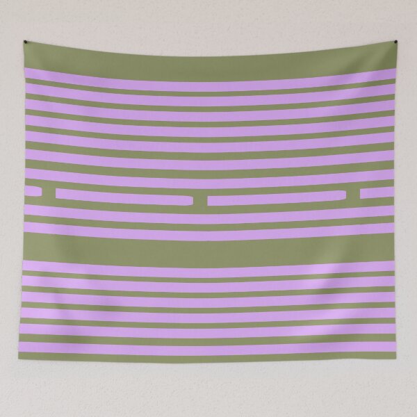 Item preview, minimal retro purple and olive stripes abstract designed and sold by Thetdesigns.