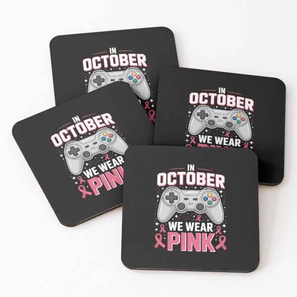 Item preview, In October We Wear Pink Breast Cancer Gaming Kids Boys Youth designed and sold by EllenJast.