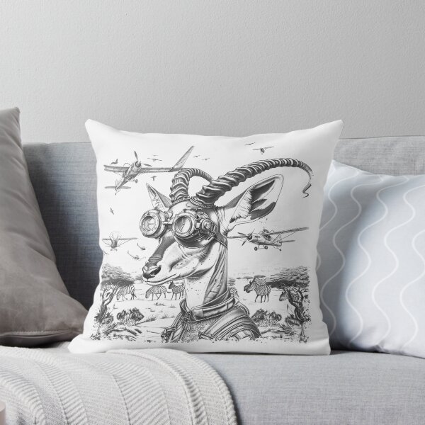 Item preview, Steampunk Antelope Aviator in Vintage Safari Sketch designed and sold by inkoutninja.