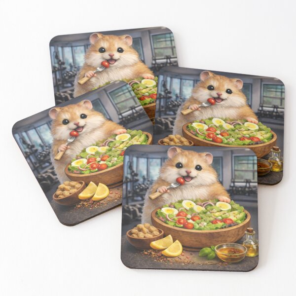 Item preview, Cute Hamster Eating Salad Sticker designed and sold by jgvisualarts.