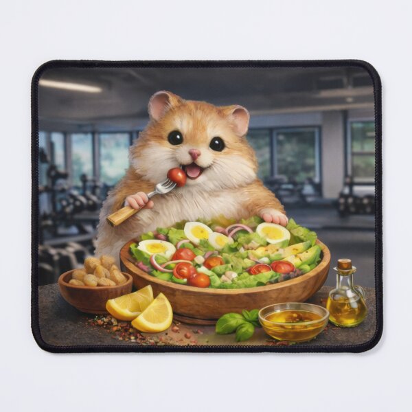 Item preview, Cute Hamster Eating Salad Sticker designed and sold by jgvisualarts.