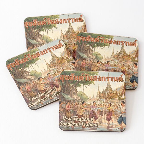 Item preview, Songkran Festival Street Celebration in Thailand designed and sold by Koalangel.