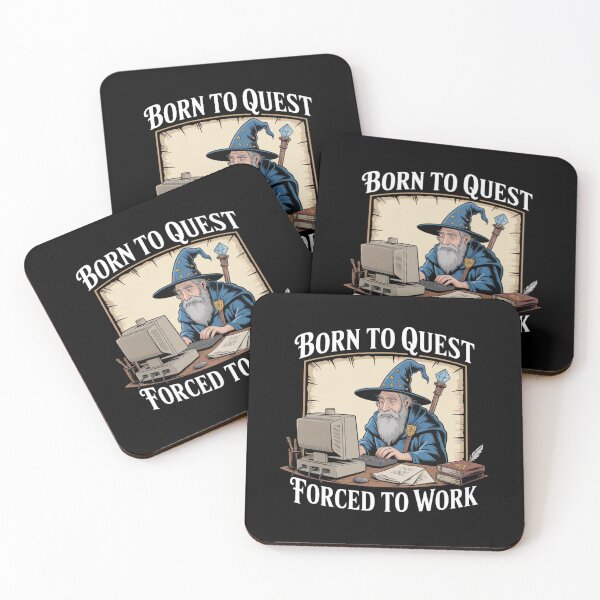 Item preview, Born to Quest Forced to Work Funny Gamer Mage Sarcastic designed and sold by ZACK ART.