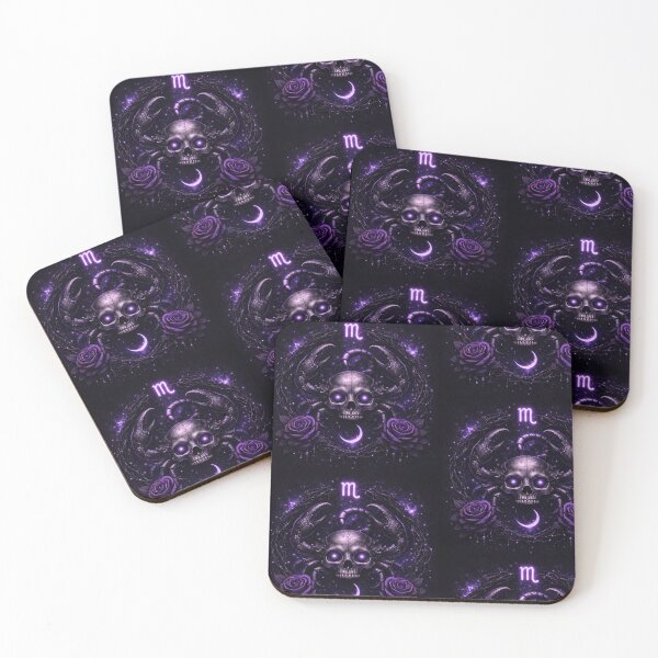 Item preview, Scorpio Gothic Skull Zodiac – Dark Purple Astrology Scorpion | Scorpio Horoscope Aesthetic designed and sold by Bonitivity Zodiacs.