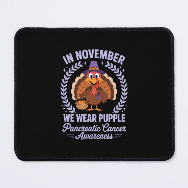 Item preview, In November We Wear Purple Turkey Pancreatic Cancer designed and sold by EllenJast.