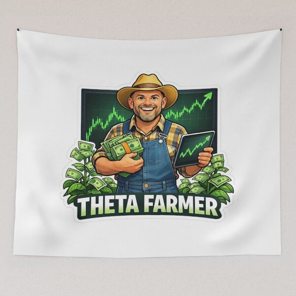 Item preview, Theta Farmer – Options Trading Premium Seller | Theta Gang Investor Meme designed and sold by VolatilityEdge.