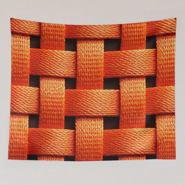 Item preview, Vibrant Orange Woven Texture Pattern designed and sold by Kaleidoscope Print.