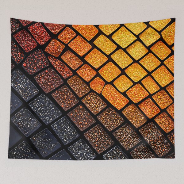 Item preview, Fiery Geometric Mosaic Abstract Pattern designed and sold by Kaleidoscope Print.