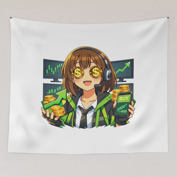 Item preview, VolatilityEdge Trader Mascot – Bull Market Anime Stock Trader designed and sold by VolatilityEdge.