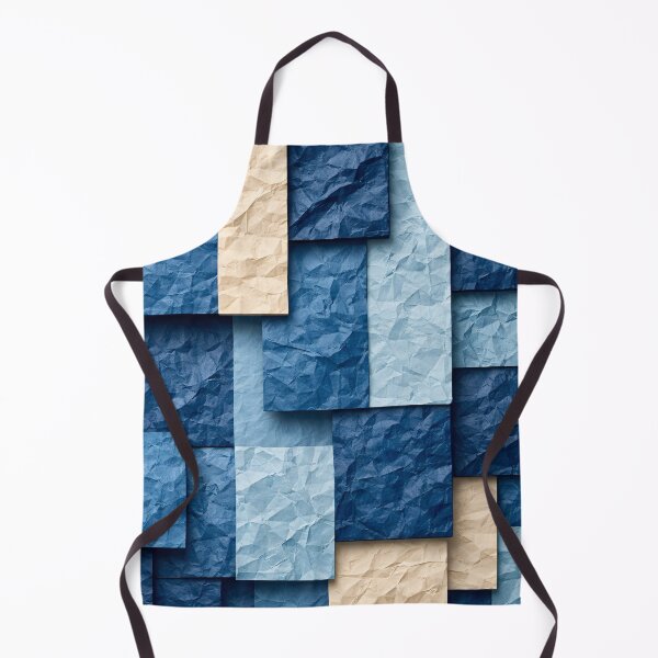 Item preview, Blue Geometric Paper Collage Abstract Pattern designed and sold by Kaleidoscope Print.