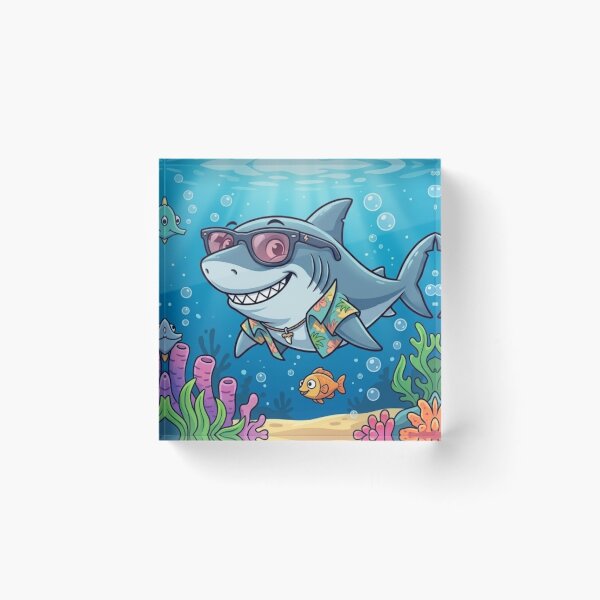 Item preview, Smart shark wearing goggle  designed and sold by DoneAndDusted.