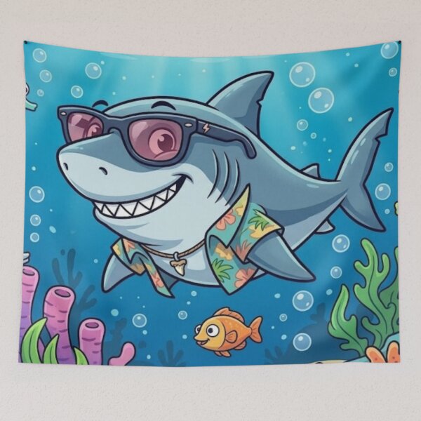Item preview, Smart shark wearing goggle  designed and sold by DoneAndDusted.