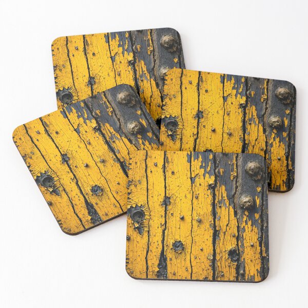 Item preview, Rustic Yellow Peeling Paint Wood Texture designed and sold by Kaleidoscope Print.