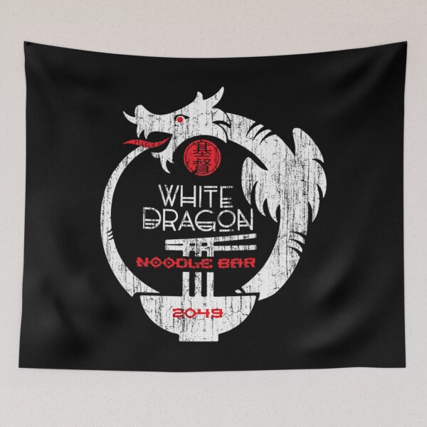 Item preview, White Dragonnoodle Bar 2049 Logo designed and sold by VilmaWebe.